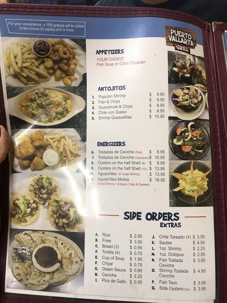 Puerto Vallarta Grill Mexican - El Paso, TX menu_pic