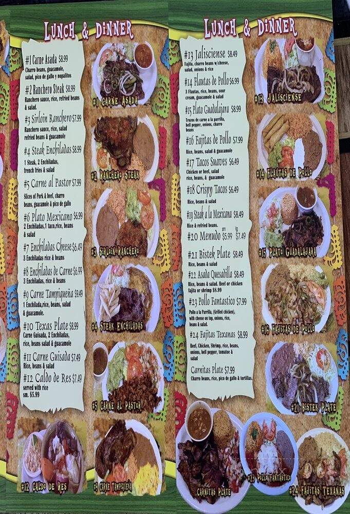 Rancho Grande Mexican Restaurant - San Antonio, TX menu_pic