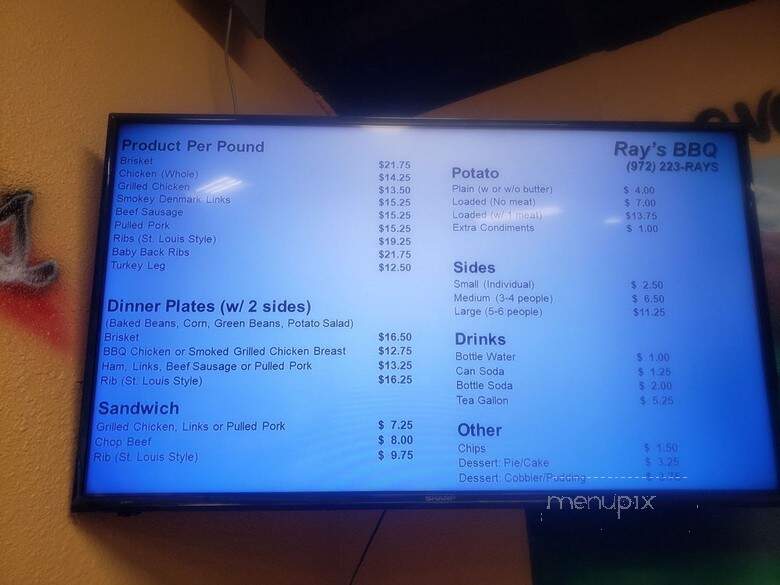 Ray's Bar-B-Q - Mission, TX menu_pic