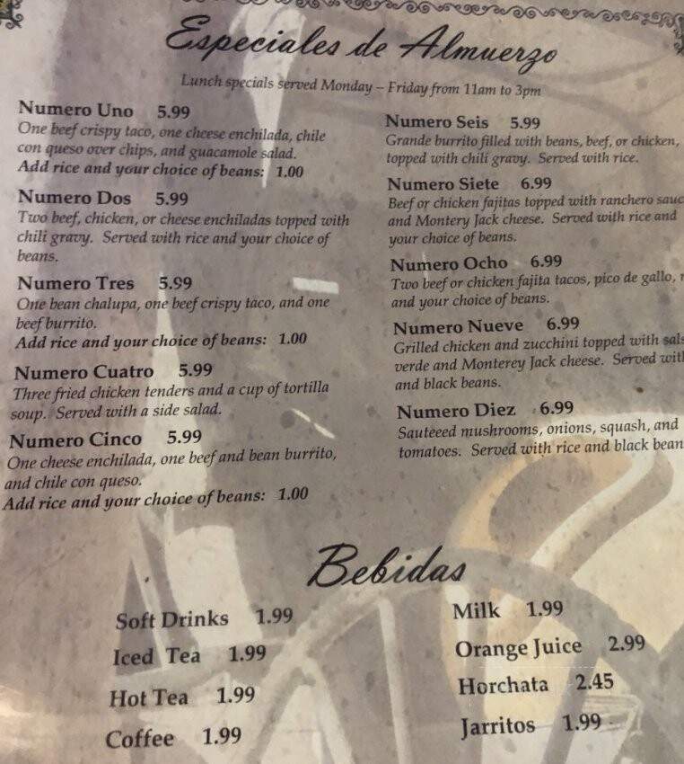 Rio Grande Tex-Mex Restaurant - Round Rock, TX menu_pic