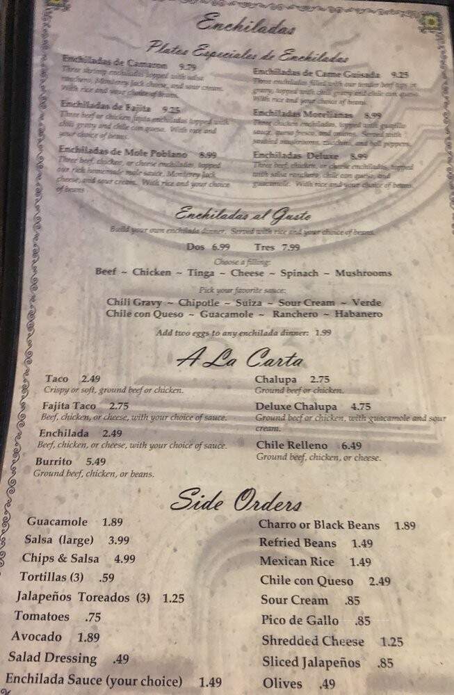 Rio Grande Tex-Mex Restaurant - Round Rock, TX menu_pic
