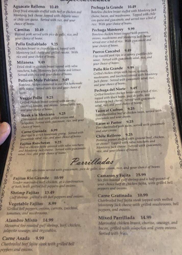 Rio Grande Tex-Mex Restaurant - Round Rock, TX menu_pic