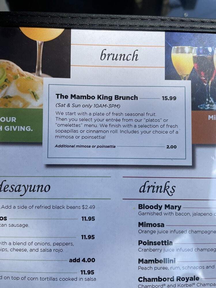 Rio Mambo Colleyville - Colleyville, TX menu_pic