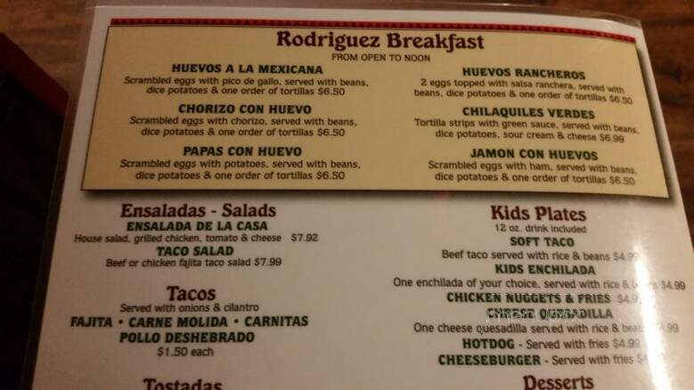 Rodriguez Mexican Grill - Mesquite, TX