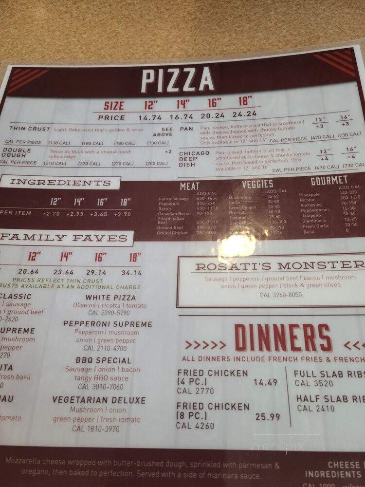 Rosati's Pizza - Mckinney, TX menu_pic