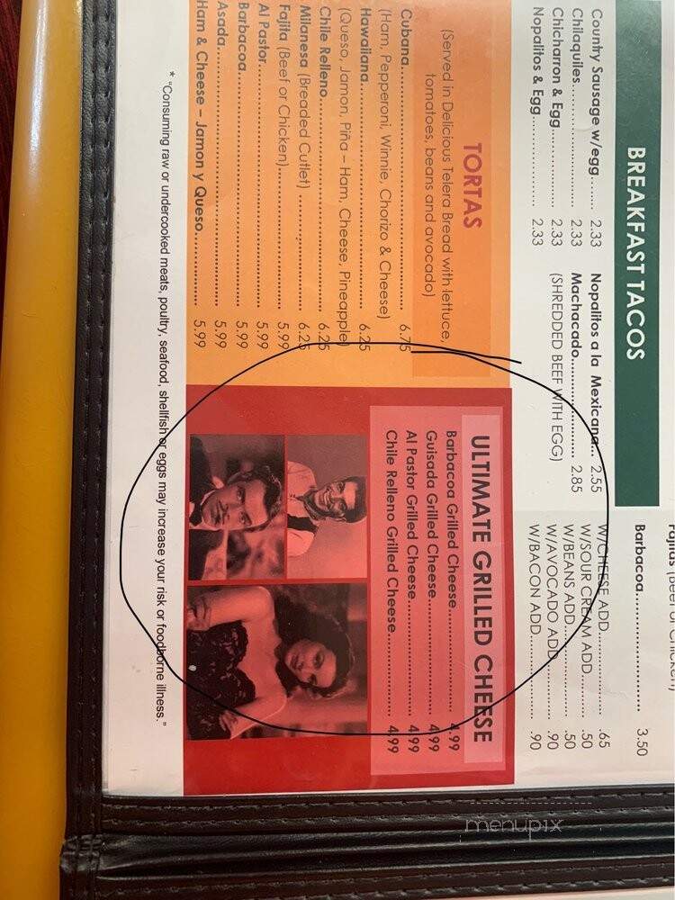 Sabor De Mexico - San Antonio, TX menu_pic