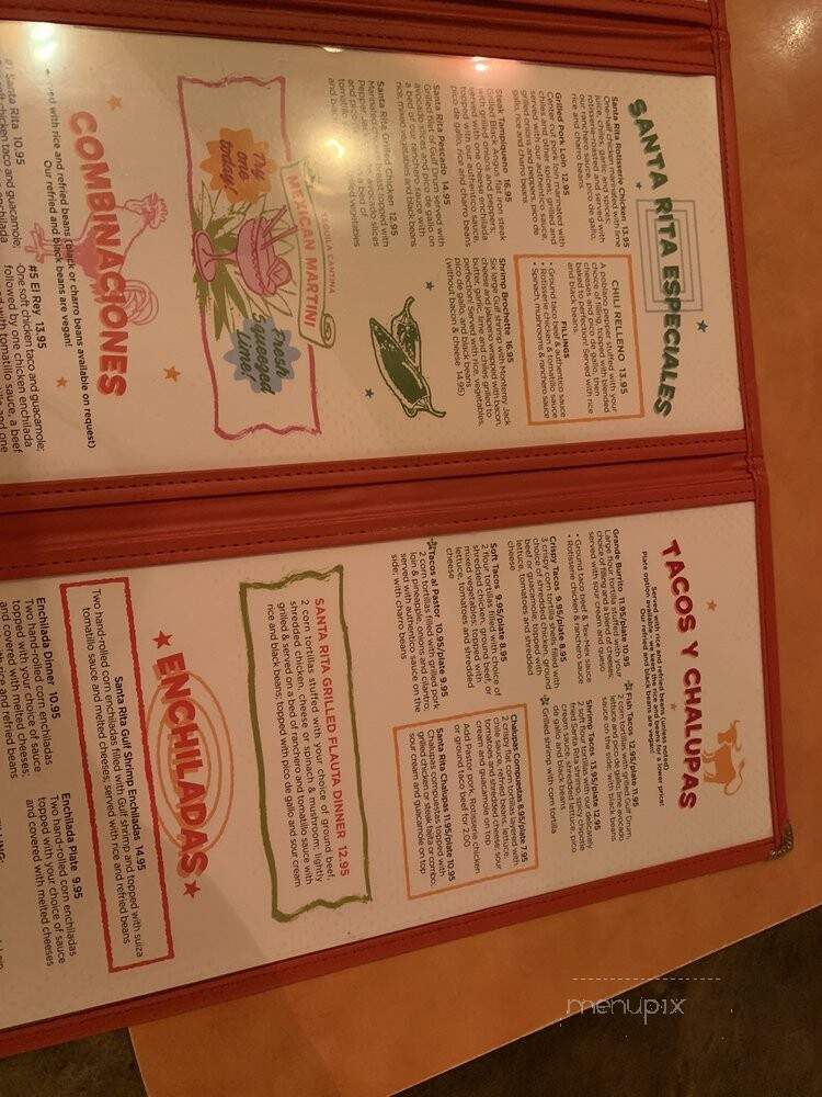 Santa Rita Tex-Mex Cantina - Austin, TX menu_pic