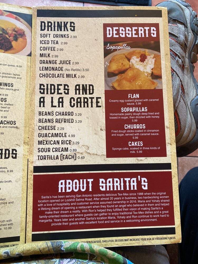 Sarita's Restaurant - San Antonio, TX