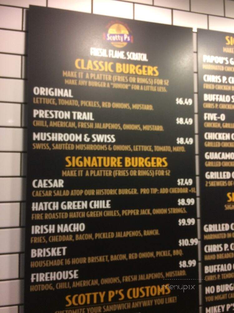 Scotty P's Hamburgers - Allen, TX menu_pic