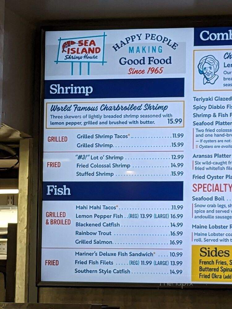 Sea Island Shrimp House - San Antonio, TX menu_pic