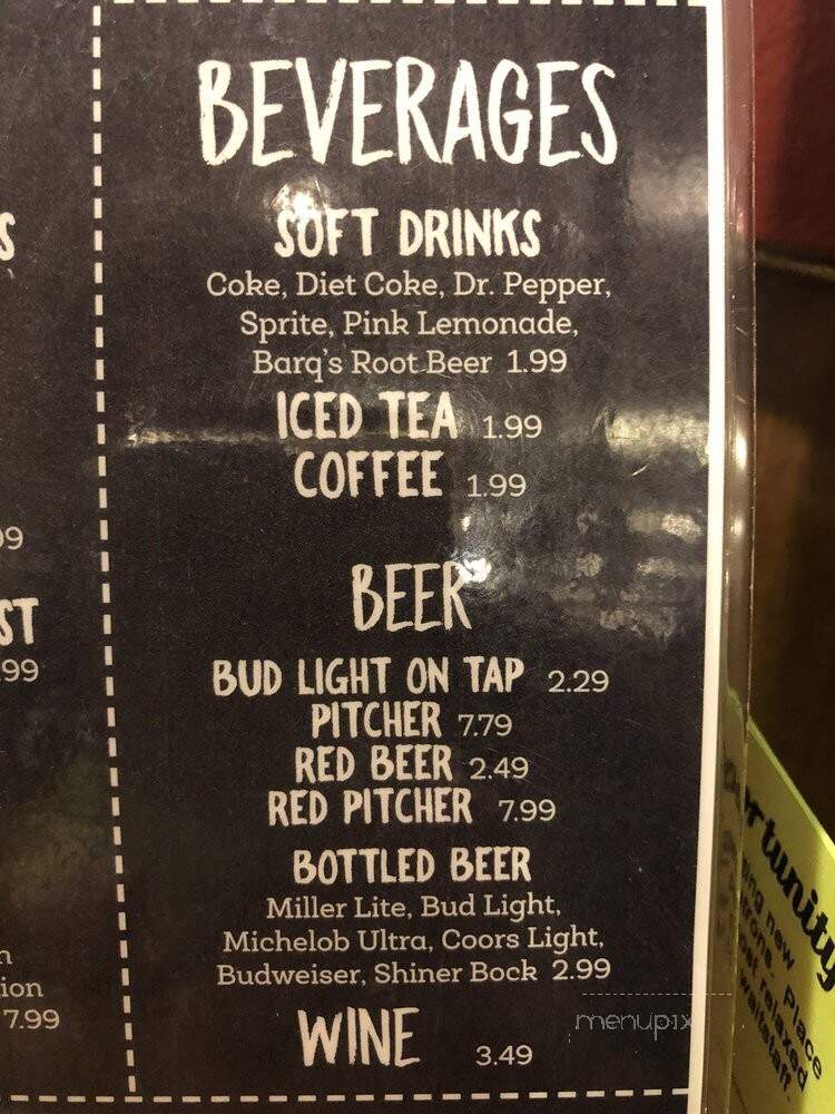 Smokehouse - Denton, TX menu_pic