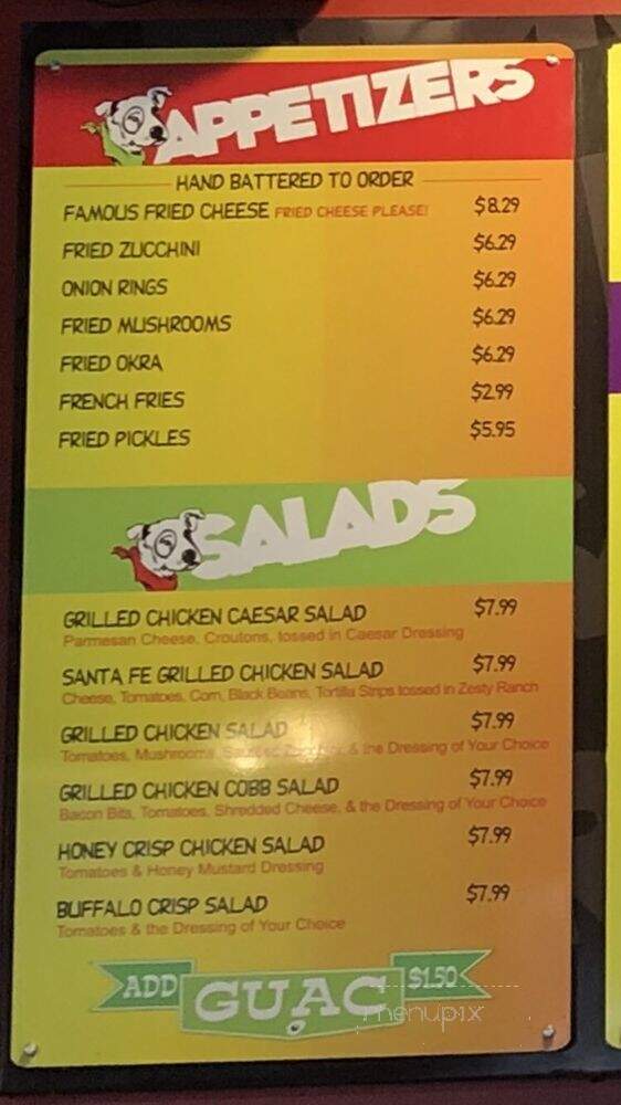 Spanky's Sandwich Shop - Lubbock, TX menu_pic