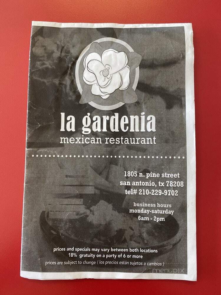 Taco La Gardenia - San Antonio, TX menu_pic