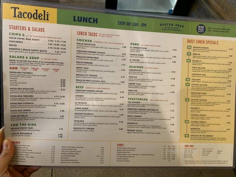 Tacodeli - Austin, TX menu_pic