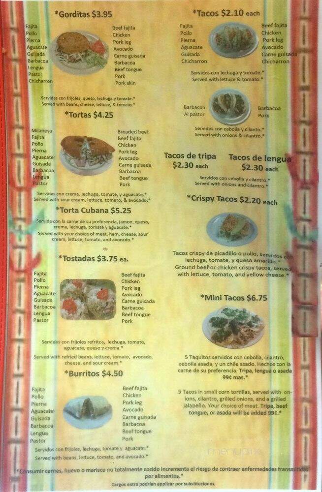 Taqueria Arandas - Austin, TX menu_pic