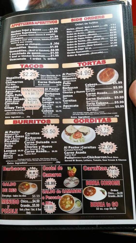 Taqueria El Charro - San Antonio, TX menu_pic