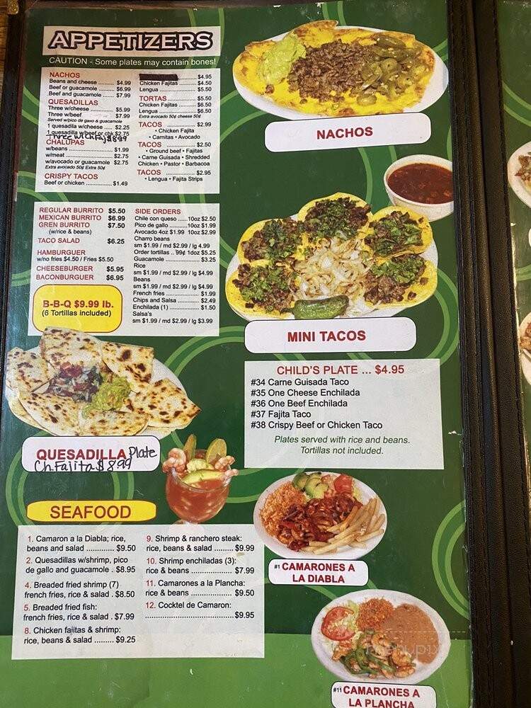 Taqueria El Mexicano - Taft, TX menu_pic