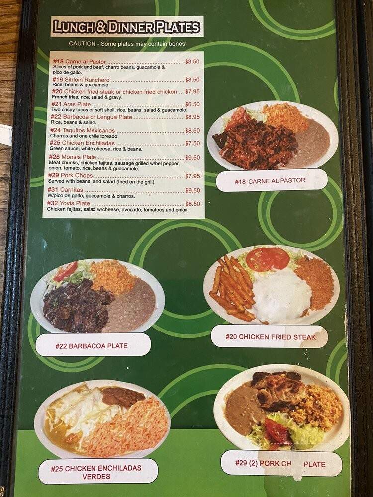 Taqueria El Mexicano - Taft, TX menu_pic