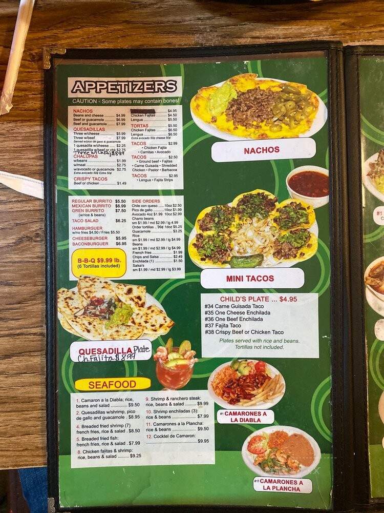 Taqueria El Mexicano - Taft, TX menu_pic