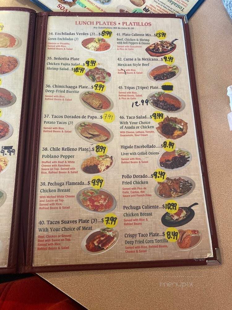 Taqueria Jalisco - San Antonio, TX menu_pic