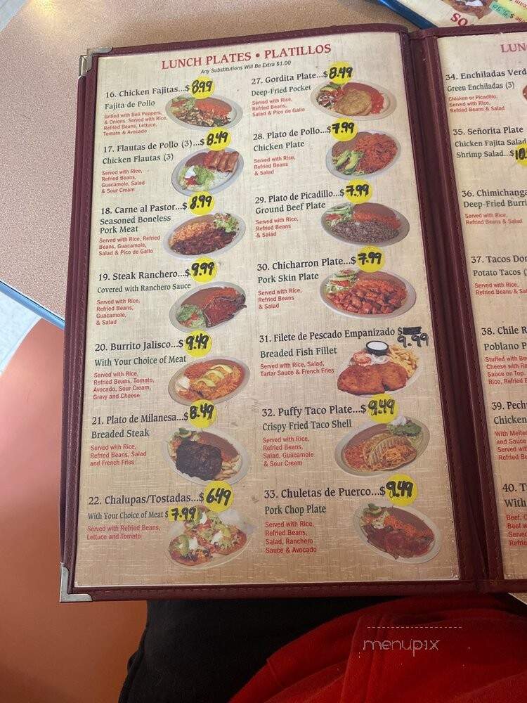 Taqueria Jalisco - San Antonio, TX menu_pic