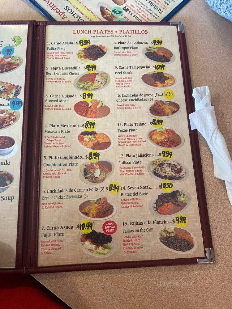 Taqueria Jalisco - San Antonio, TX menu_pic