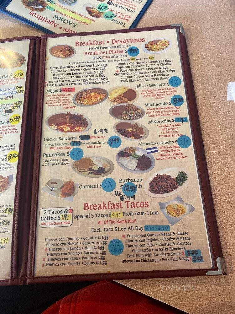 Taqueria Jalisco - San Antonio, TX menu_pic