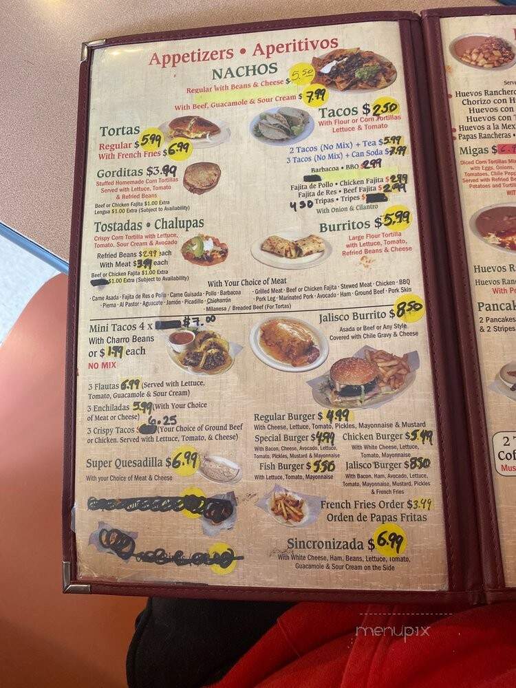 Taqueria Jalisco - San Antonio, TX menu_pic