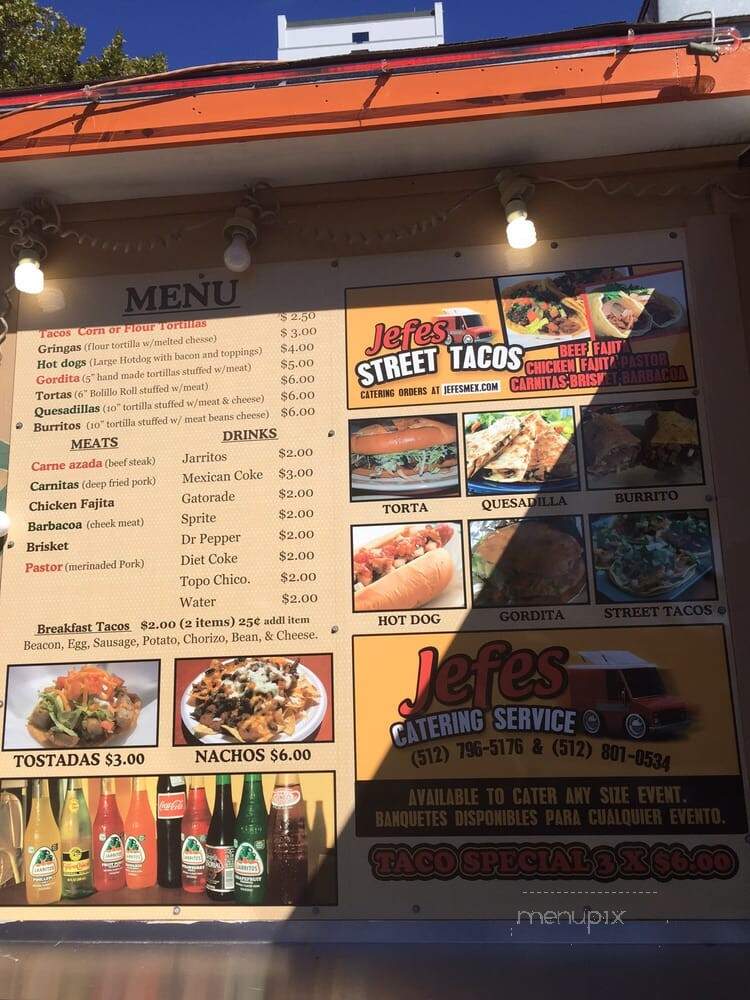 Taqueria Jefes - Austin, TX menu_pic