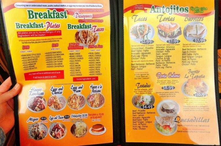 Taqueria La Tapatia - Austin, TX menu_pic