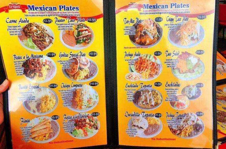 Taqueria La Tapatia - Austin, TX menu_pic