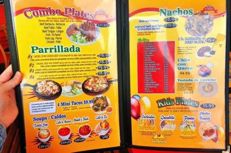 Taqueria La Tapatia - Austin, TX menu_pic