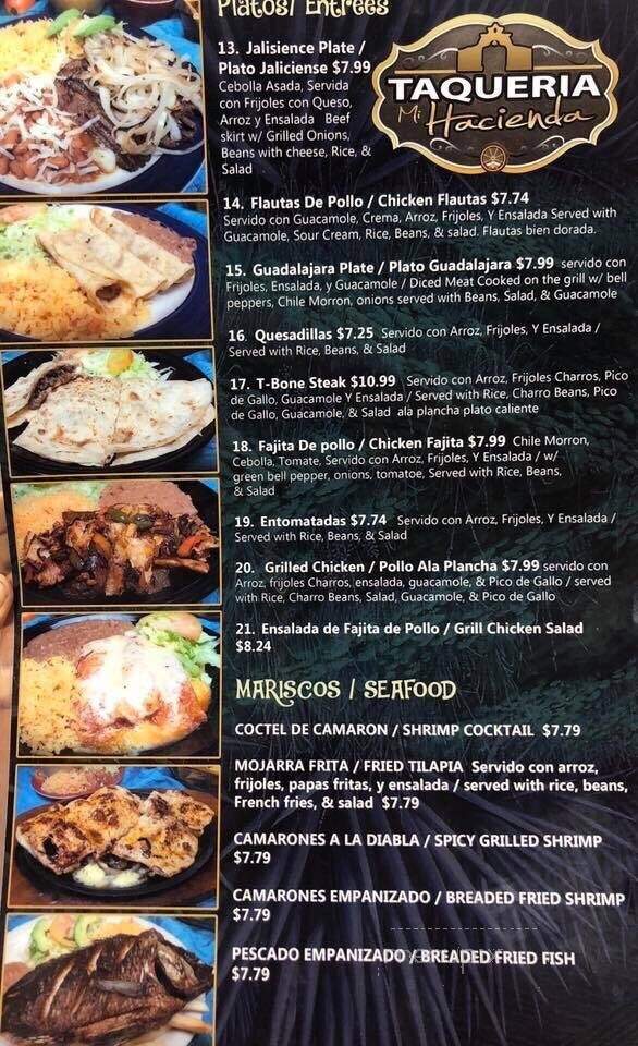 Taqueria Mi Hacienda - Pasadena, TX menu_pic