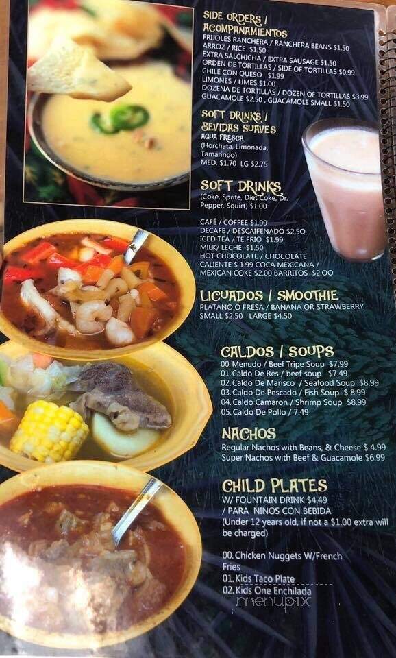 Taqueria Mi Hacienda - Pasadena, TX menu_pic