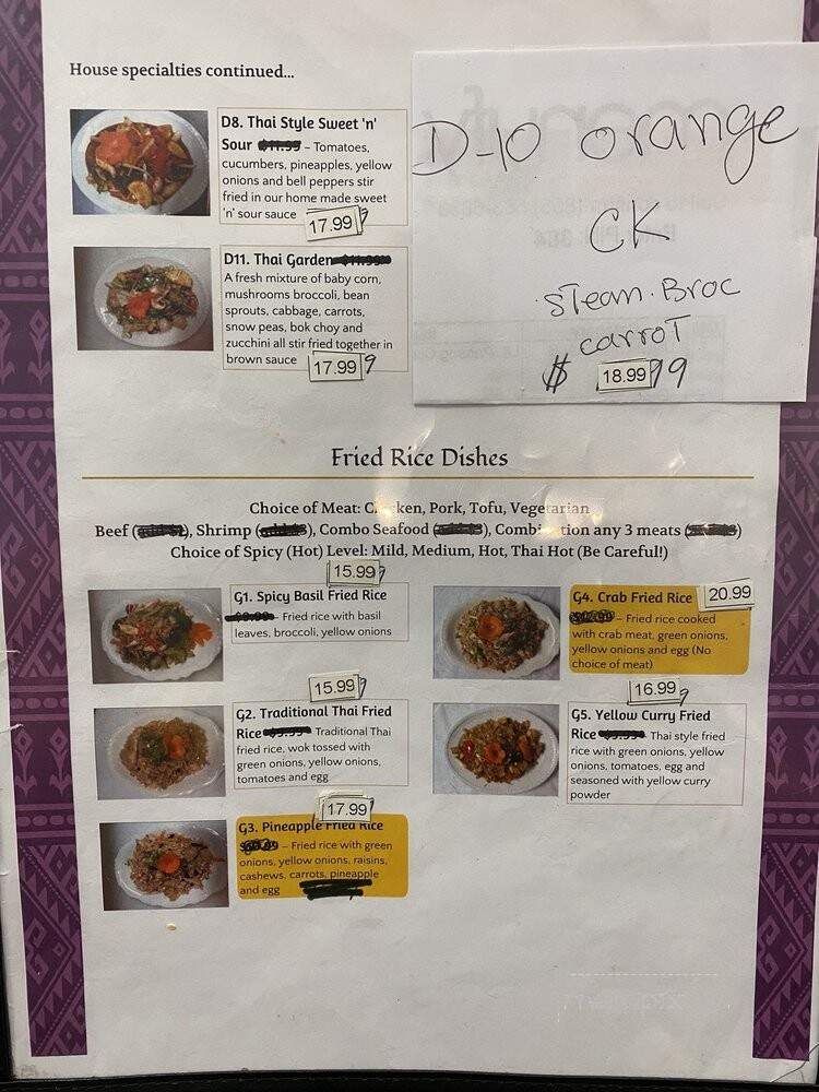 Thai Jasmine Restaurant - Bedford, TX menu_pic