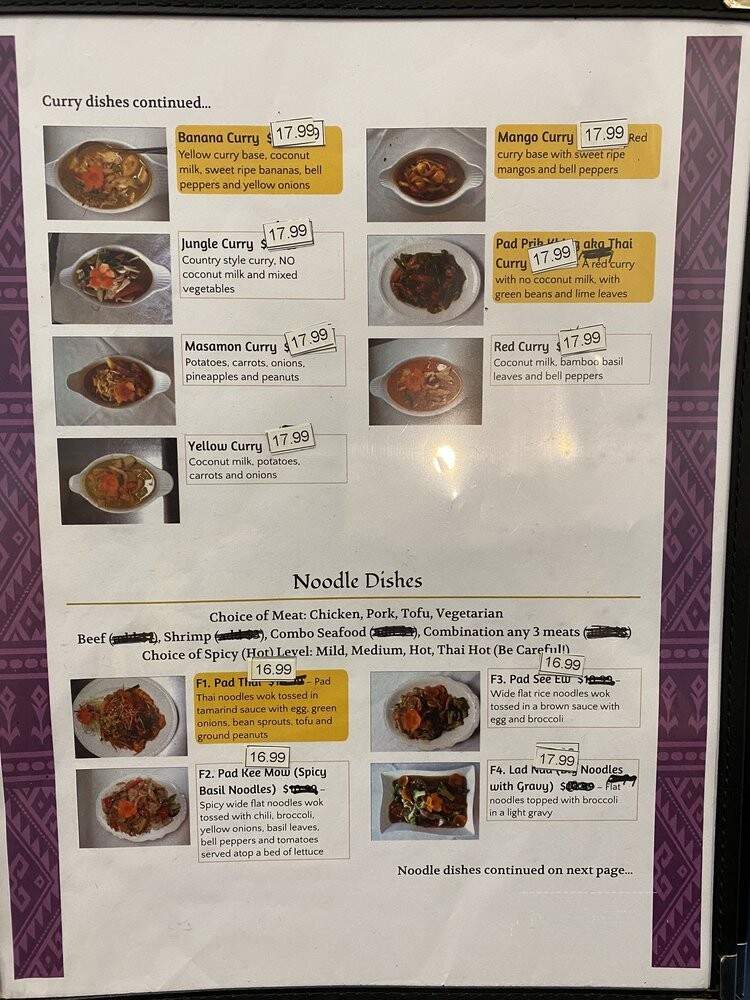 Thai Jasmine Restaurant - Bedford, TX menu_pic