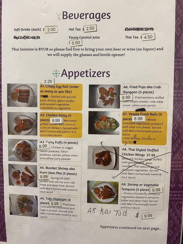 Thai Jasmine Restaurant - Bedford, TX menu_pic