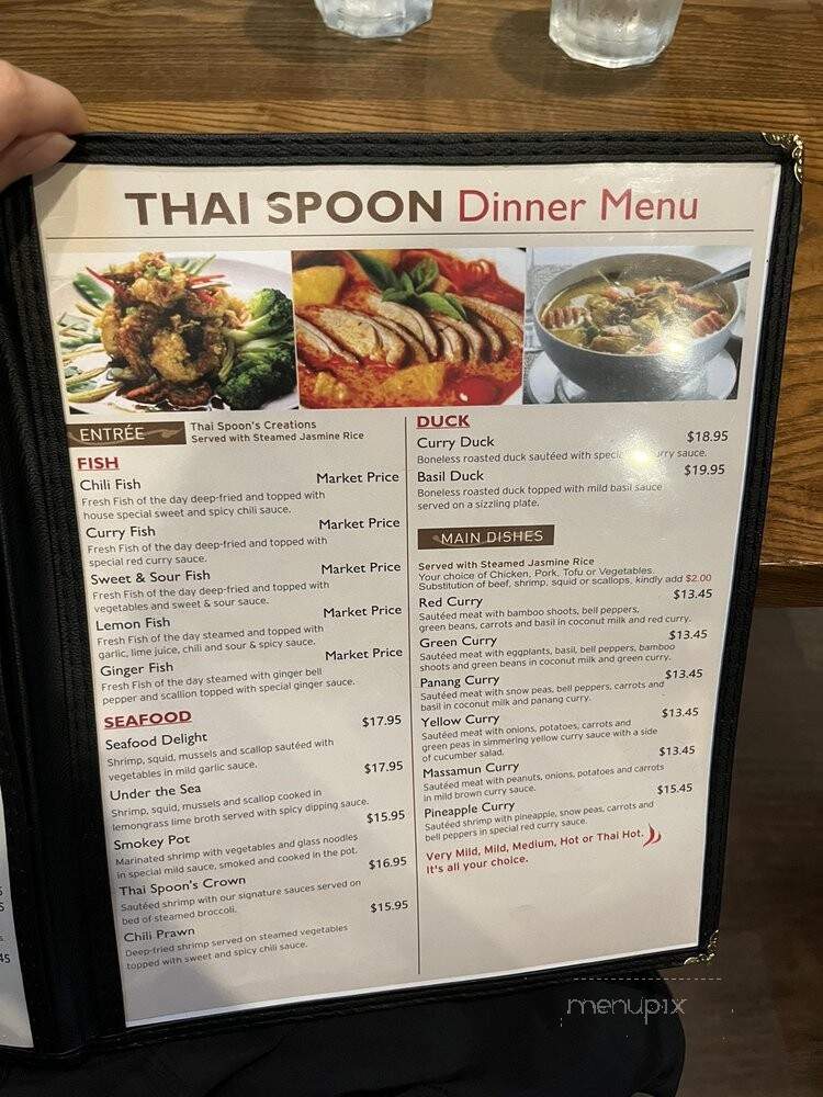 Thai Spoon Restaurant - Austin, TX menu_pic