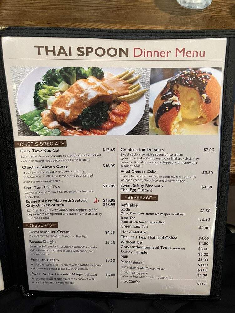 Thai Spoon Restaurant - Austin, TX menu_pic