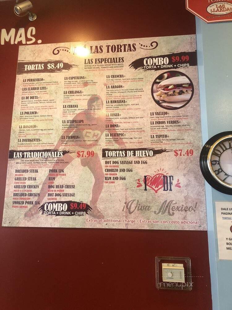 Tortas Las Yardas - Rosenberg, TX menu_pic