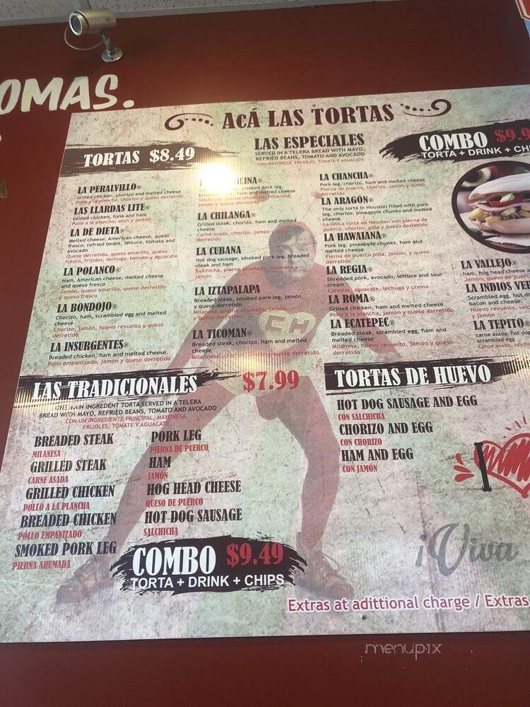 Tortas Las Yardas - Rosenberg, TX menu_pic