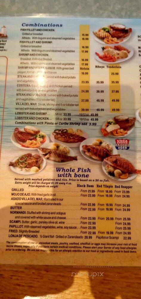 Villa Del Mar Restaurant - El Paso, TX menu_pic
