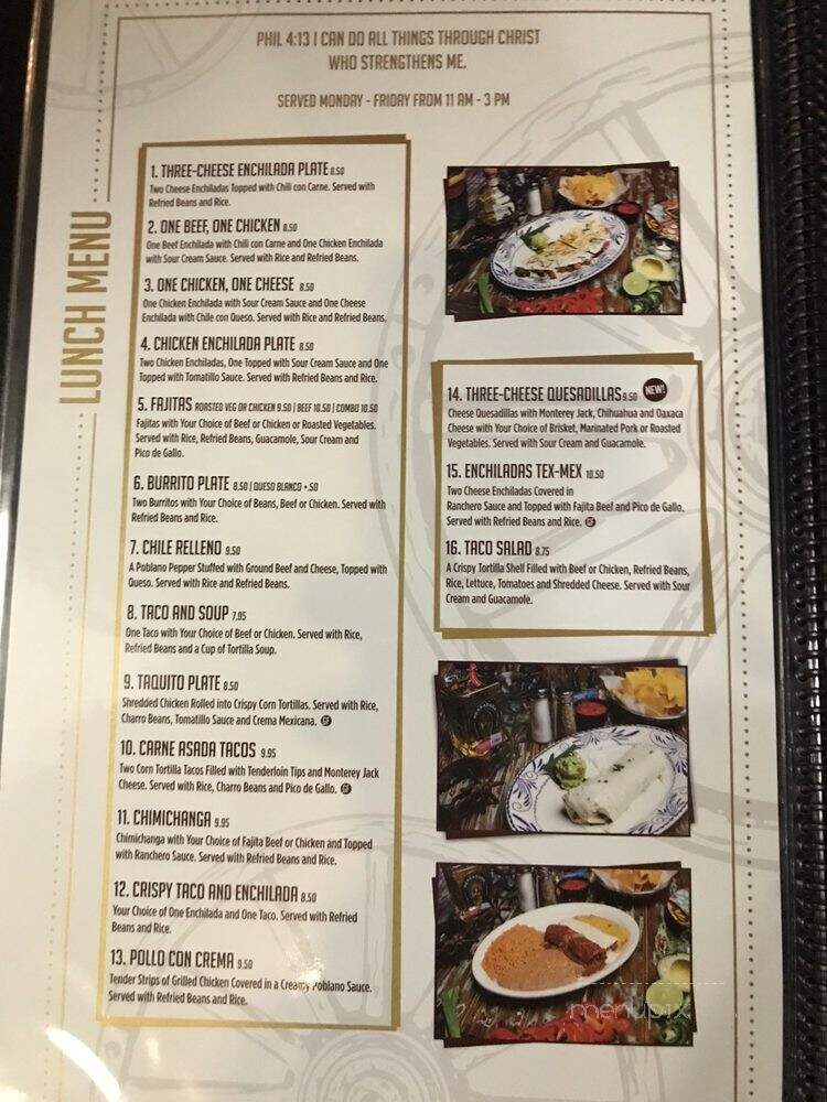Villa Grande Mexican Restaurant - Aubrey, TX menu_pic
