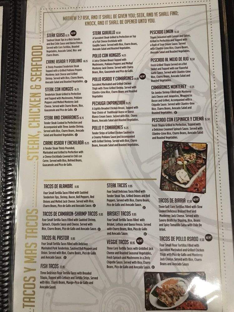 Villa Grande Mexican Restaurant - Aubrey, TX menu_pic