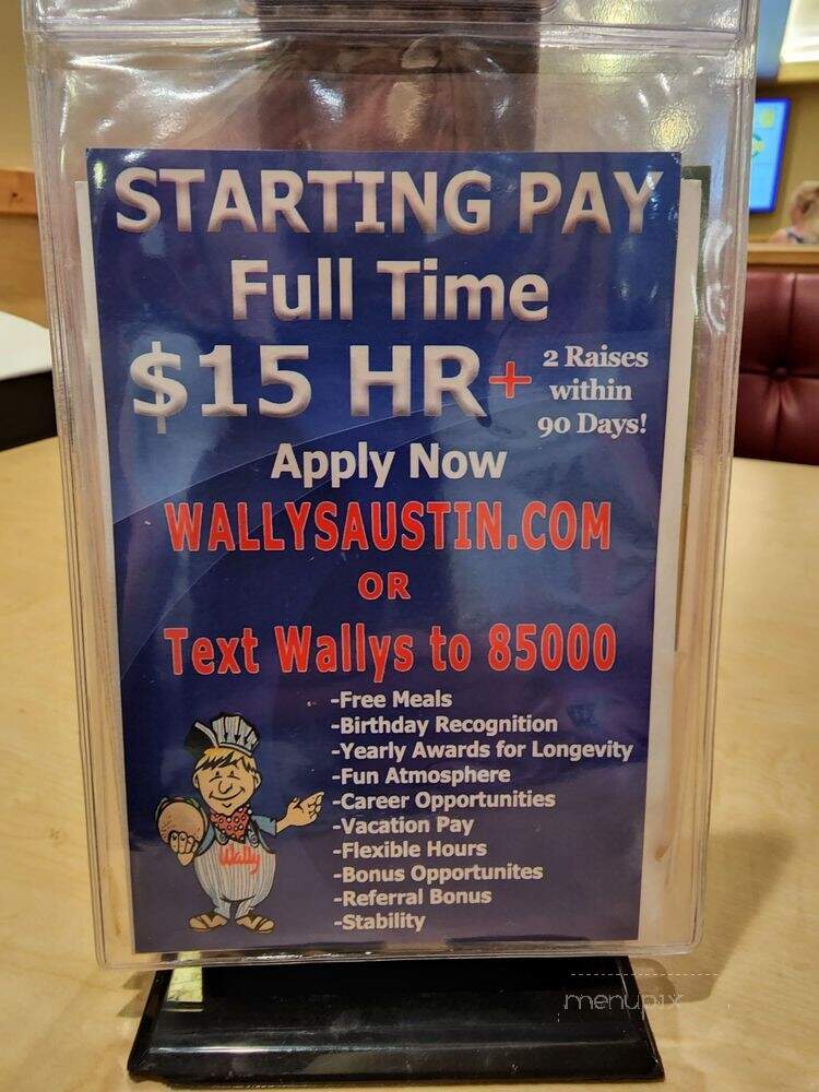 Wally's Burger Express - Austin, TX menu_pic