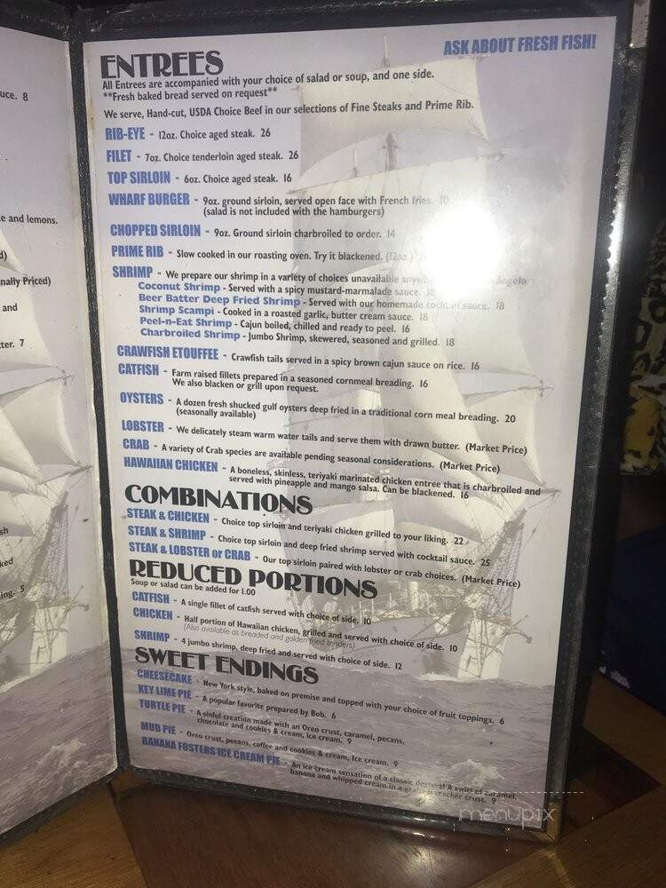 Wharf Restaurant - San Angelo, TX menu_pic