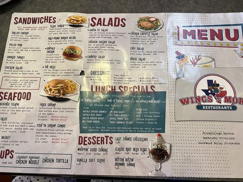 Wings N' More - College Station, TX menu_pic