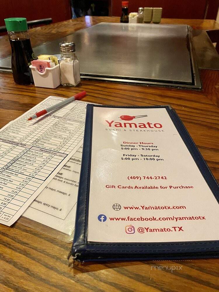 Yamato Japanese Restaurant - Galveston, TX menu_pic