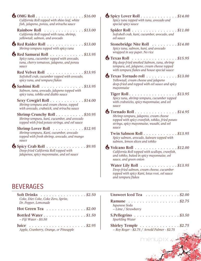 Zen Sushi & Grill - Mckinney, TX menu_pic