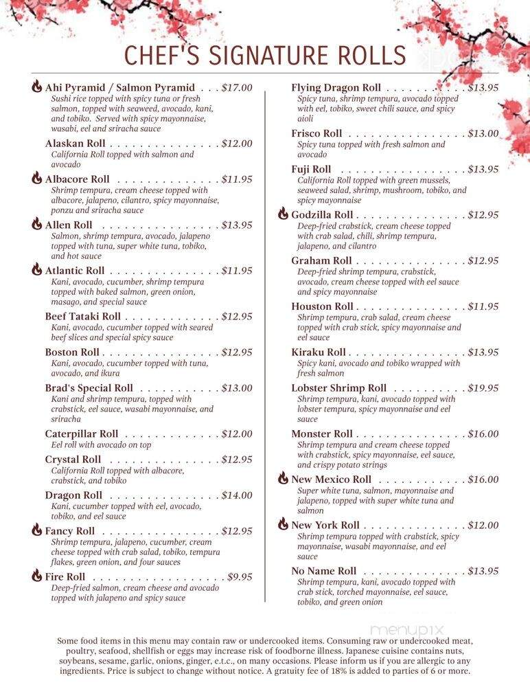 Zen Sushi & Grill - Mckinney, TX menu_pic